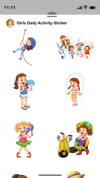 Girls Daily Activity Stickers Screenshot
