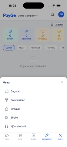 PayGo viðskiptahugbúnaður screenshot
