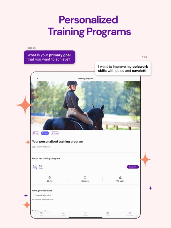Ridely - Horse Riding iPad screenshot 6 - Sports app