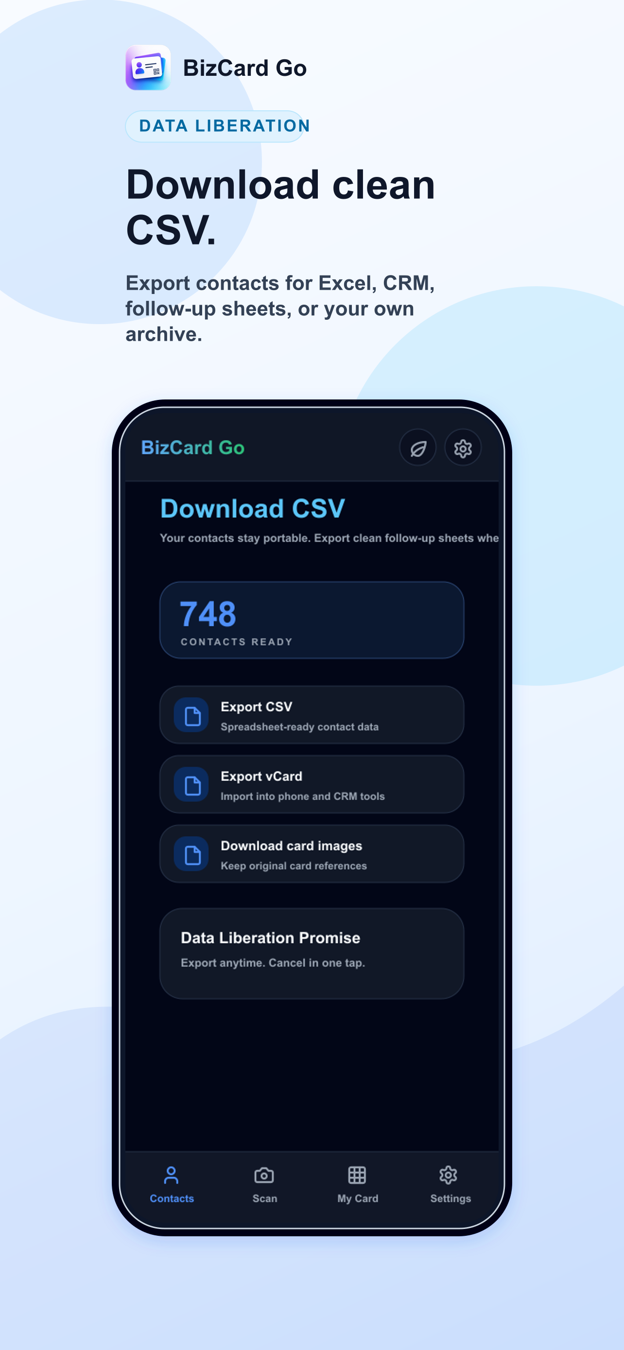BizCard Go: Business Card Scan screenshot 3