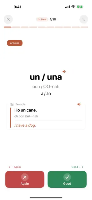 Learn Italian Vocabulary Words screenshot 4