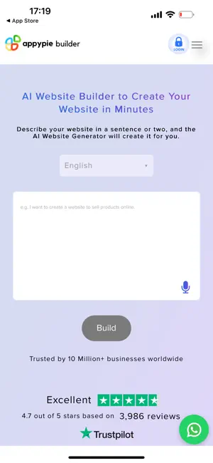 AI App Builder Appy Pie screenshot 1