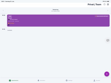 Tamea: Appointment Booking iPad screenshot