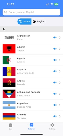 World Flags-Dictionary, Quiz Screenshot 3 of 10