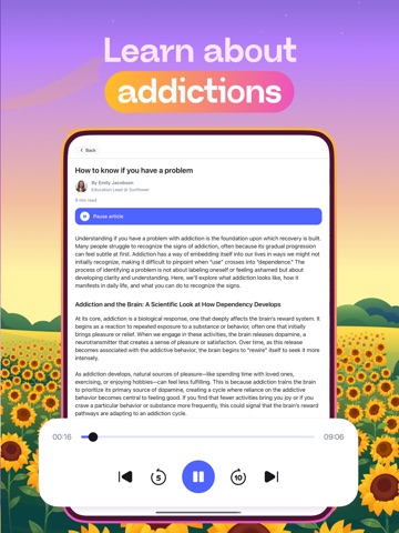 Sunflower - Quit Any Addiction iPad screenshot 5