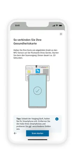 Screenshot von TK-Ident auf dem iPhone 3