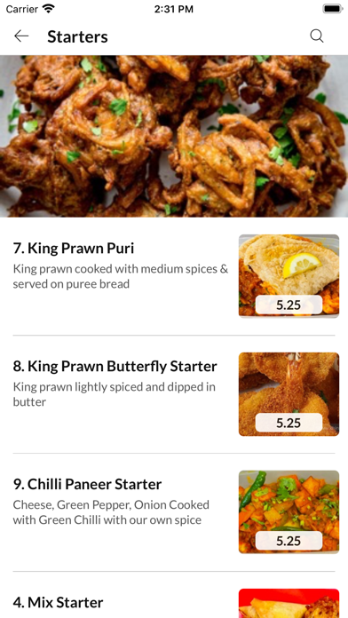 Bombay Kitchen, Screenshot