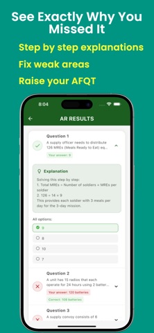 Military Test ASVAB Prep iPhone screenshot