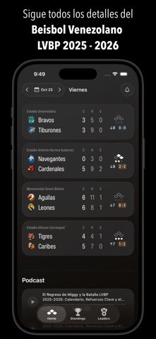 Beisbol VE: Liga Venezolana app screenshot
