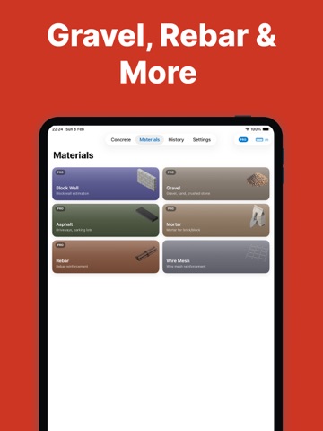 Concrete Calculator - Slab iPad screenshot