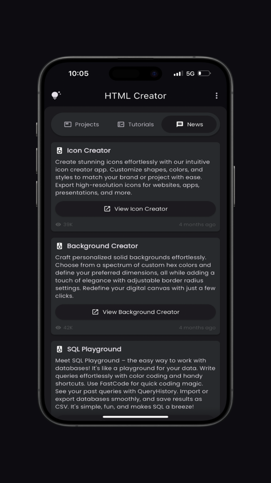 #8. HTML Creator(Pro) (iOS) Podle: Hrishi Suthar
