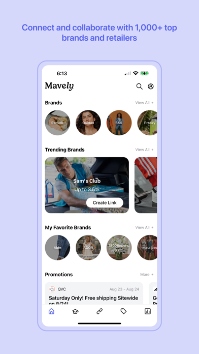 Screenshot #1 pour Mavely - Influencer Rewards