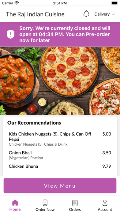 The Raj Indian Cuisine Screenshot
