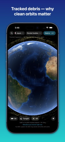 Satellite Tracker: Live Orbits iPhone screenshot