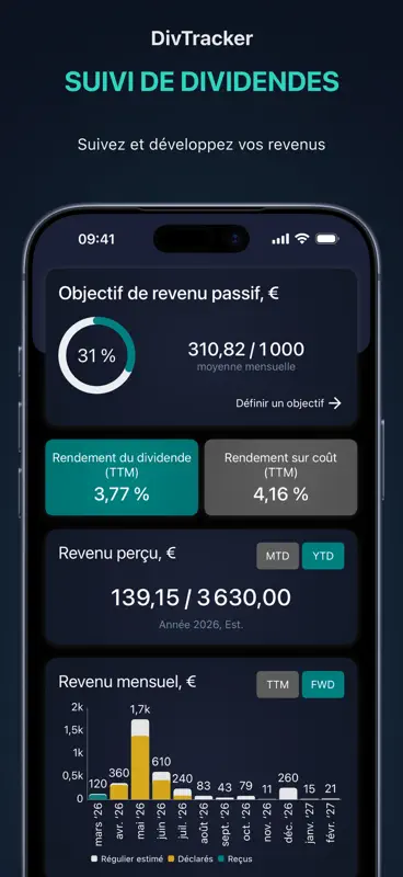 DivTracker : Dividendes Bourse screenshot 1 of 5