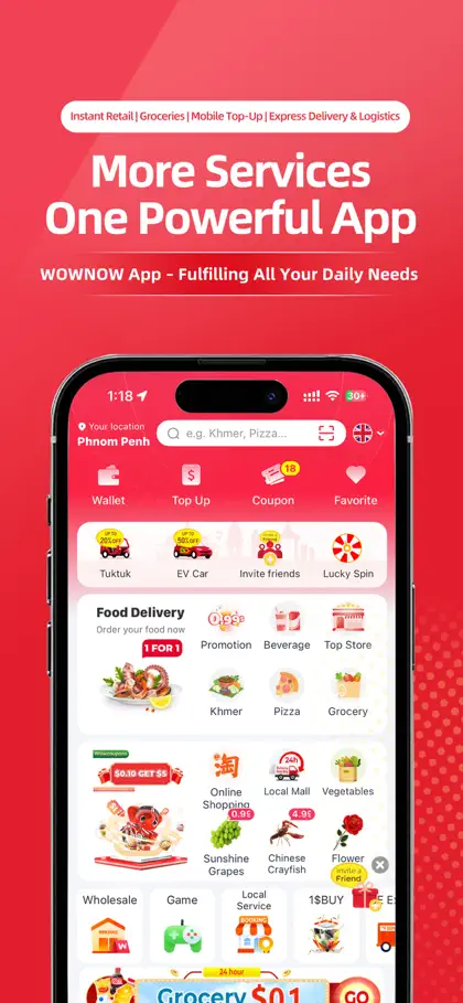 Captura de tela 3 de 3 de WOWNOW-Food , Book Taxi & Shop