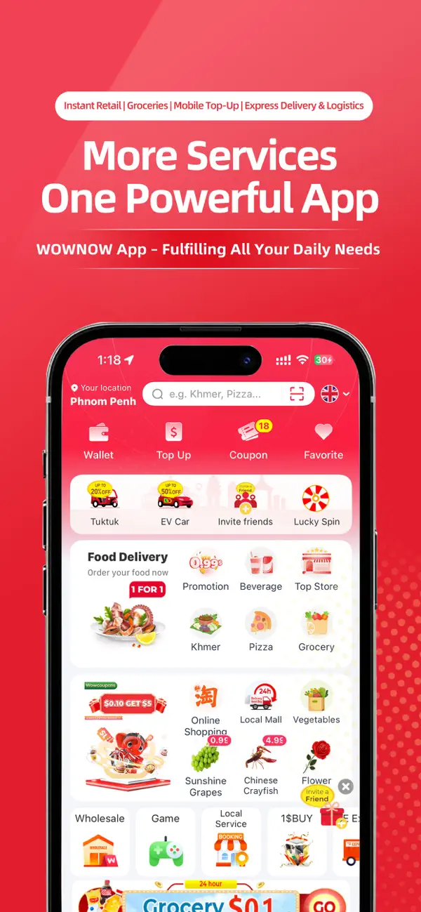 Screenshot #3 pour WOWNOW-Food , Book Taxi & Shop