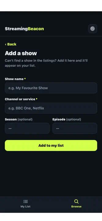 Streaming Beacon screenshot 1
