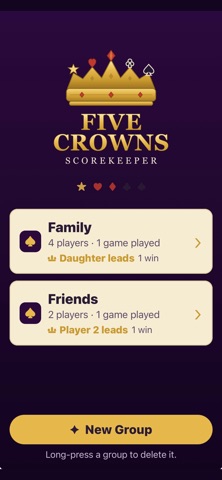 Five Crowns Group Scorekeeper Screenshot 1 of 9