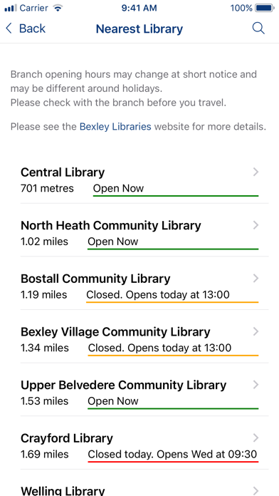Bexley Libraries Screenshot
