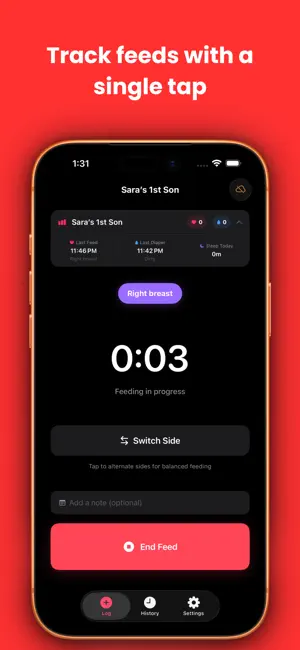BabyFeed: Newborn Log Tracker screenshot 1