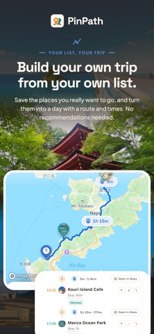 PinPath: Saved Places to Trips Screenshot 1 of 8