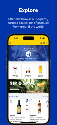 Buddy's Wine & Liquor app screenshot