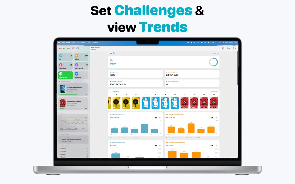 #3. Book Tracker - Reading log (macOS) Podle: Simone Montalto