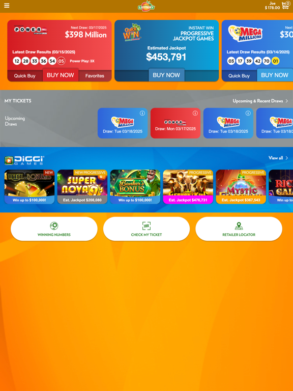 Georgia Lottery Official App iPad screenshot 6 - Entertainment app