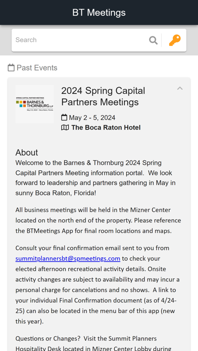 BT Meetings Screenshot