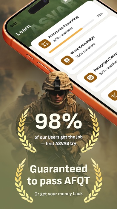 2026 ASVAB Practice Test Prep iPhone screenshot 1 - Education app