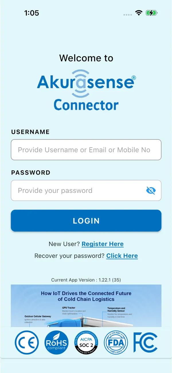 Screenshot #1 pour Akurasense Connector