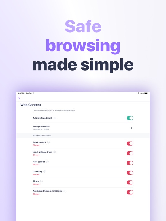 Parental Controls by Ohana iPad screenshot 4 - Lifestyle app