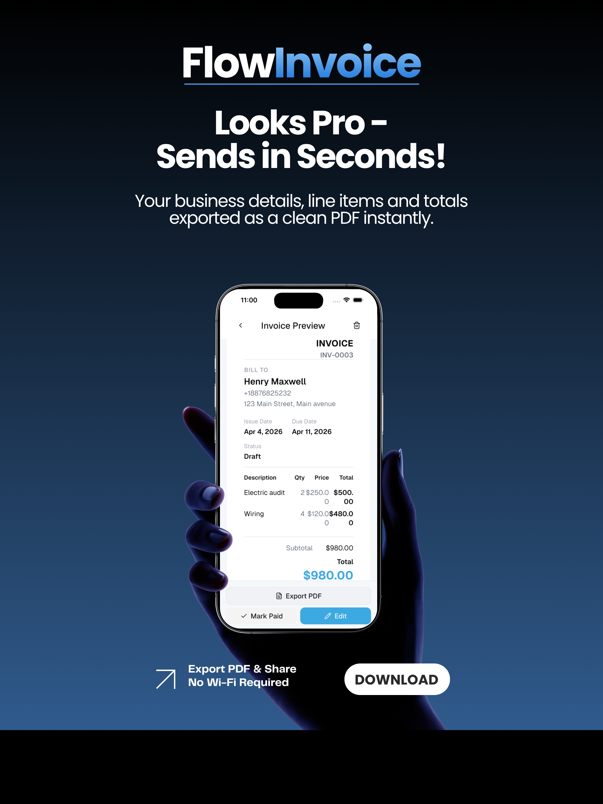 FlowInvoice: Invoice & Quotes screenshot 9