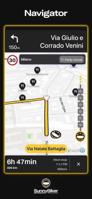 SunnyBiker - GPS + weather iPhone screenshot 2