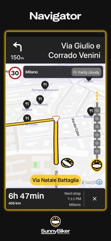 SunnyBiker - GPS + weather screenshot
