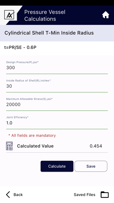 CORE Calculator App Screenshot
