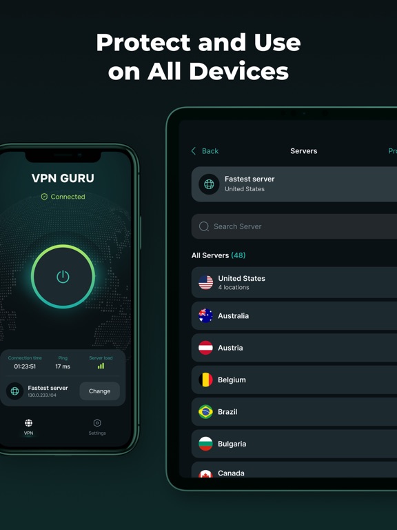 Guru VPN: Super Fast Unlimited iPad screenshot 4 - Productivity app