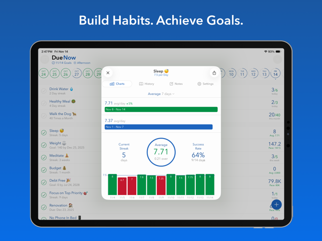 Strides: Habit Tracker + Goals Screenshot