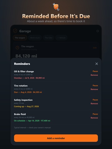 Car Maintenance Tracker: Log iPad screenshot