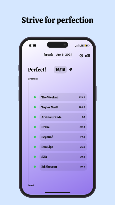 Rankle: Daily Ranking Screenshot