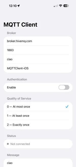 MqttClient screenshot 1