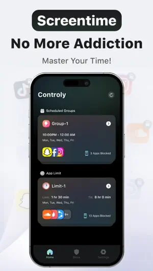 App limit: Screen Time Control screenshot 1