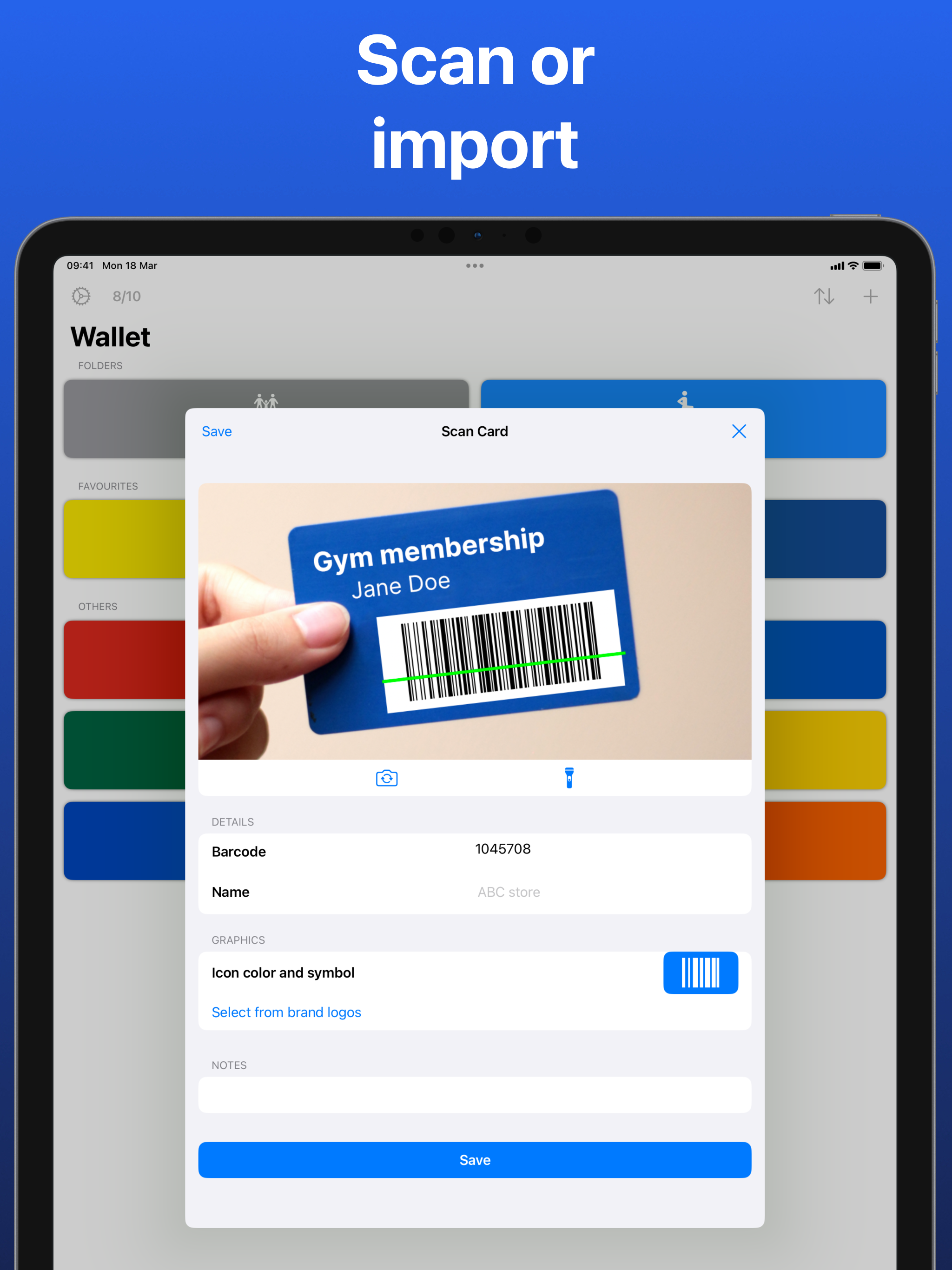 Barcodes: Cartera Tarjetas