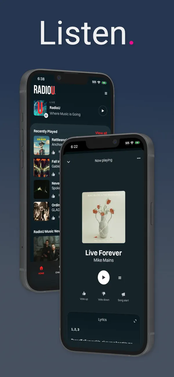 Screenshot #1 pour RadioU - Where Music Is Going