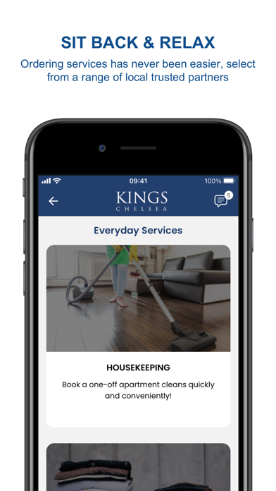 Kings Chelsea Concierge App Screenshot