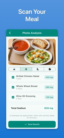 Sodium Ace: AI Sodium Tracker iPhone screenshot