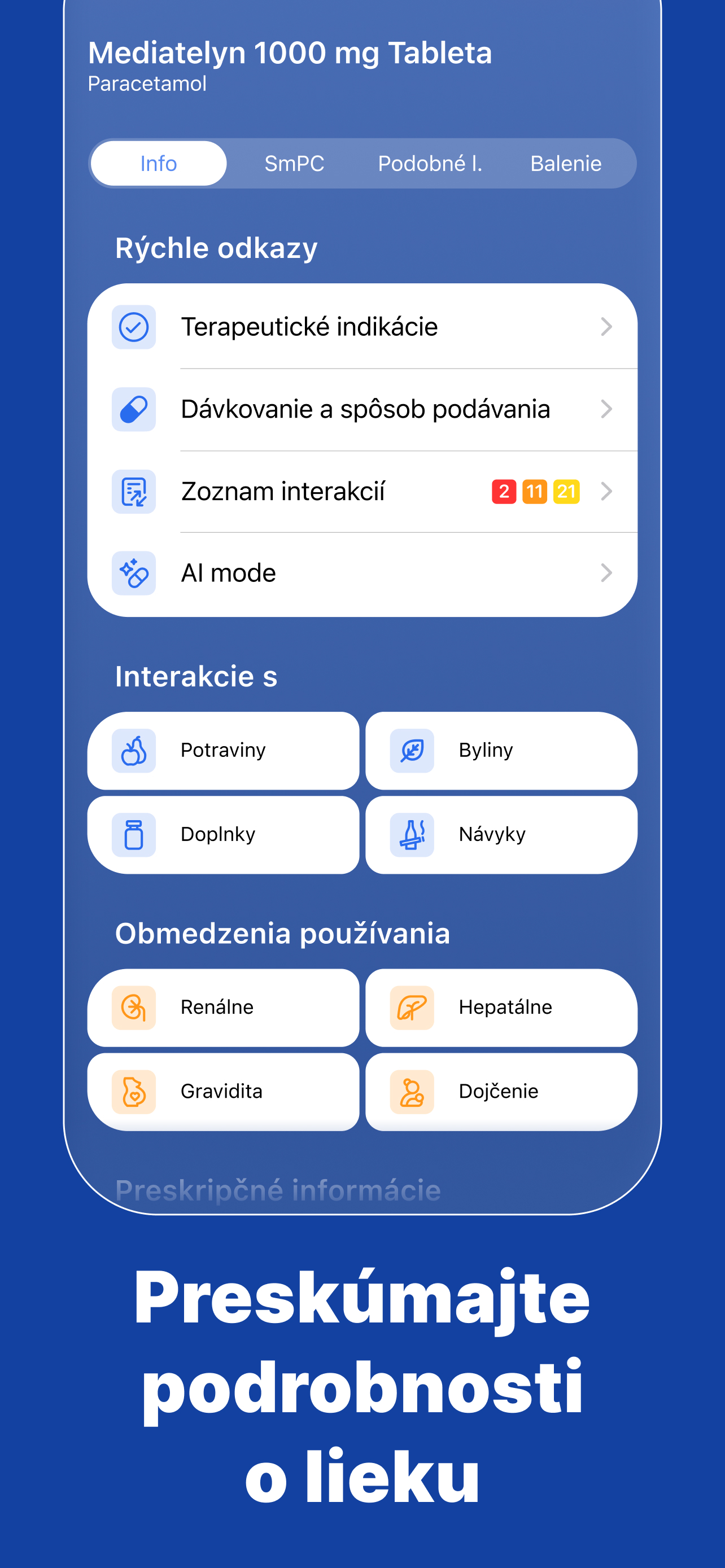 Mediately Databáza Liekov