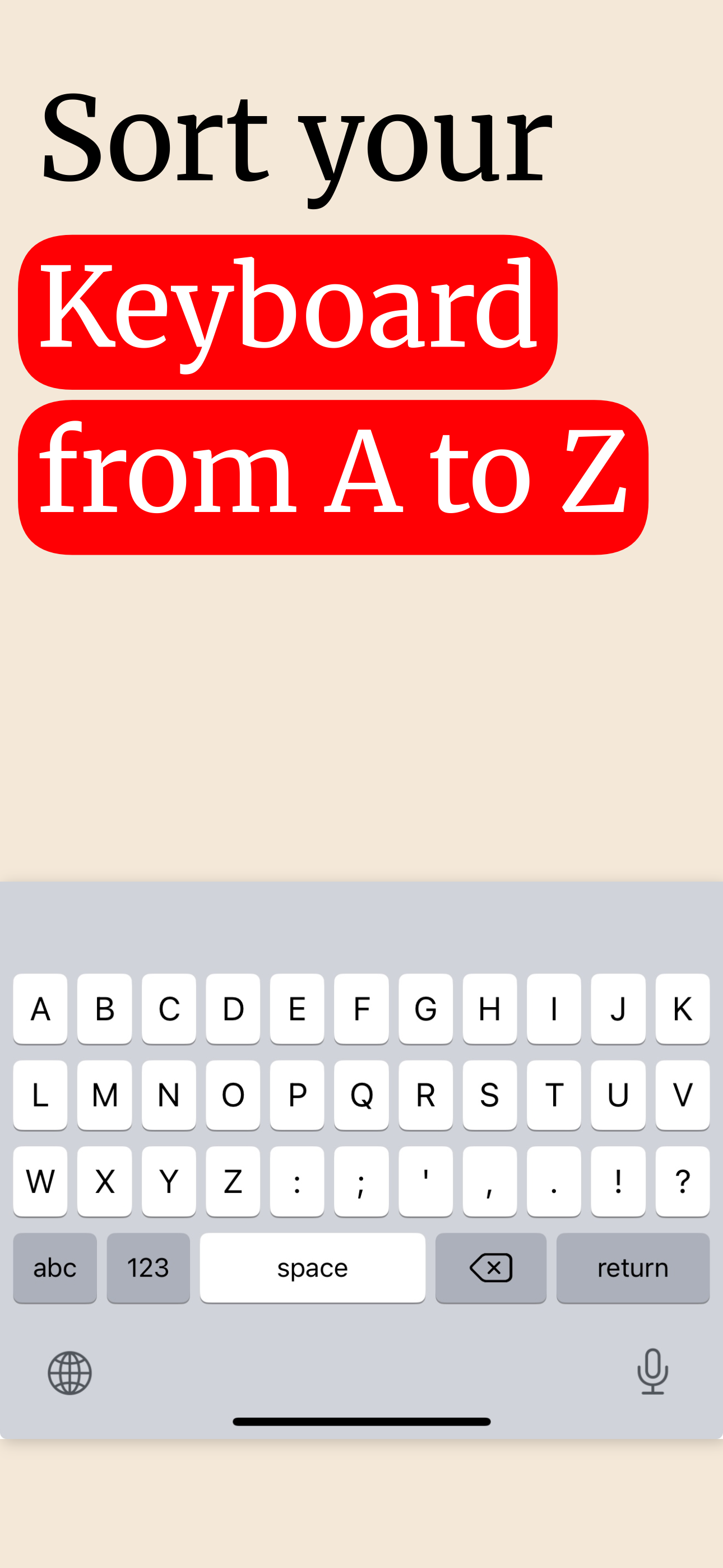 ABCDEF Keyboard: Custom layout