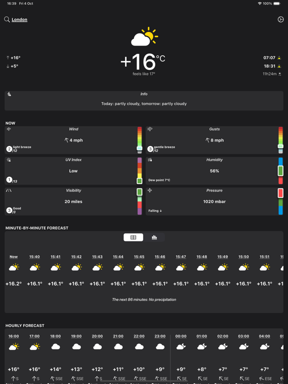 RainAlert: Rain Radar & Alerts iPad screenshot 1 - Weather app
